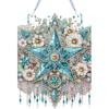 Flower 2D Flat DIY Special Shape Hanging Diamond Art Kits Rhinestone Diamond Art Window Pendants Wall Decor for Home & Windows