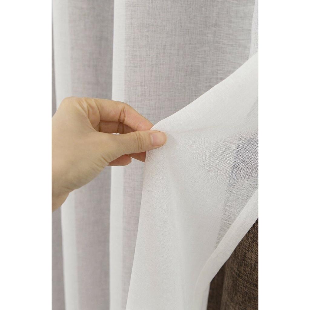 Тюль из натурального льна, молочно-белый, 1/3, частый, плиссированный, тяжелый, Grammaja, морщинистый, оригинальный лицензионный продукт