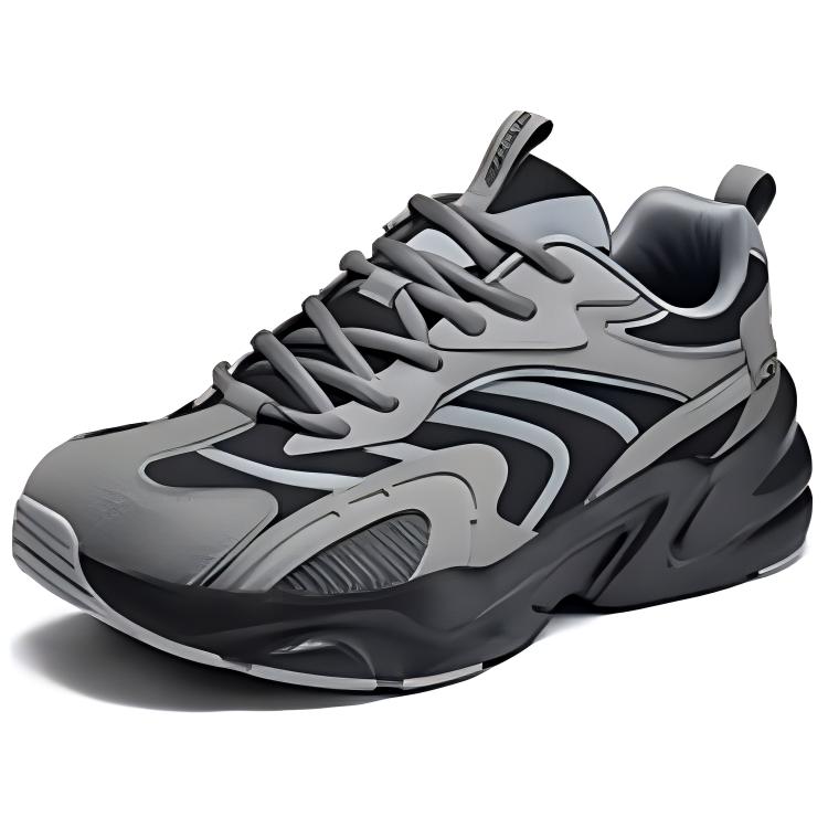 Skechers Bobs Bamina 2 Ткань Синтетическая кожа Низкие кроссовки в стиле "Dad Sneakers" Мужские кроссовки Серый Черный 118326-GYBK