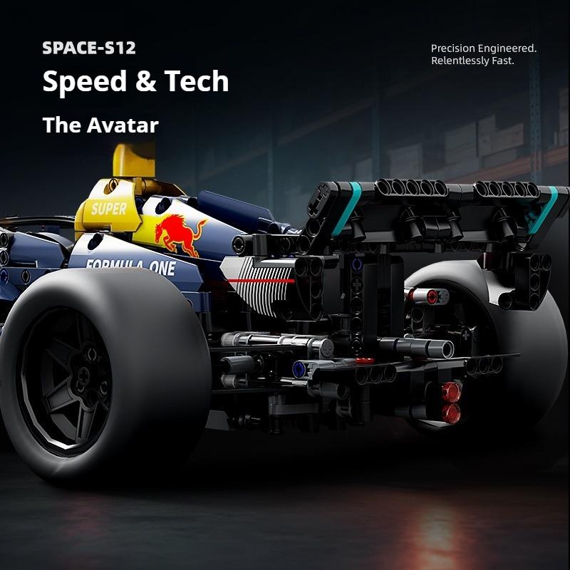 Гоночная машина Формулы 1 на радиоуправлении, конструктор, развивающая игрушка, подарок для мальчика, спортивная машина