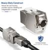 Cat6a Cat7 Cat8 Keystone Jack Cat7 RJ45 STP Безинструментальный тип Модульные гнезда-адаптеры-соединители из цинкового сплава для одножильного провода 22-26 AWG