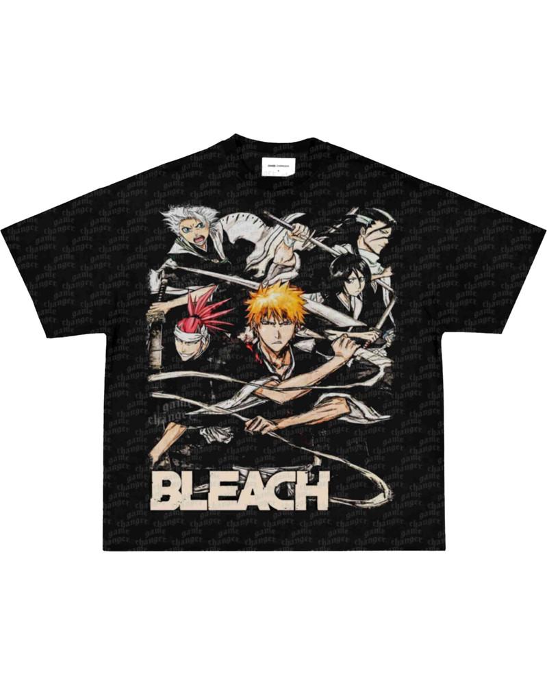 Футболка с принтом Bleach Винтажная футболка для фанатов Аниме Манга S-4XL