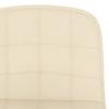 Bar Stool Set of 2 Cream Fabric