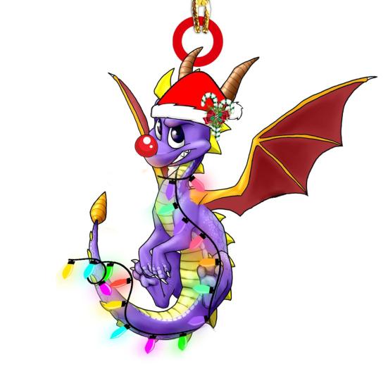 Рождественский дракон, подвесное украшение, акриловый многоразовый праздничный декор, украшение для рождественской елки, кулон, товары для вечеринок, подарок