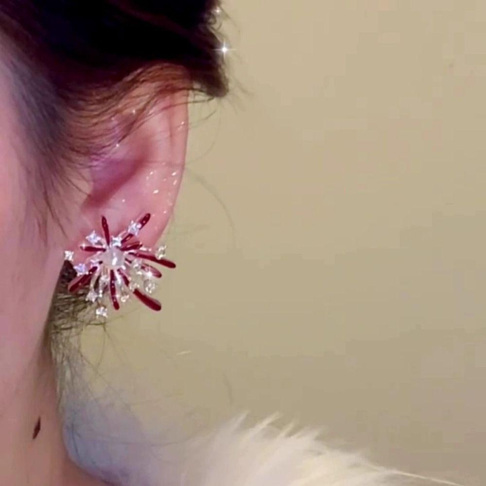 Sparkle Pony Pearl Earrings Cute Ear Studs Delicate Firework pearl earrings Women
