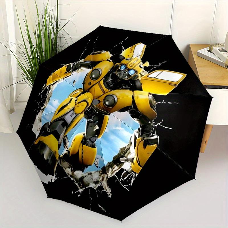1pc Transformer Robot Automatic Umbrella 8-Bone Design Compact Gear for Outdoor Travel, Perfect Gift for Friends or Family yy280828127