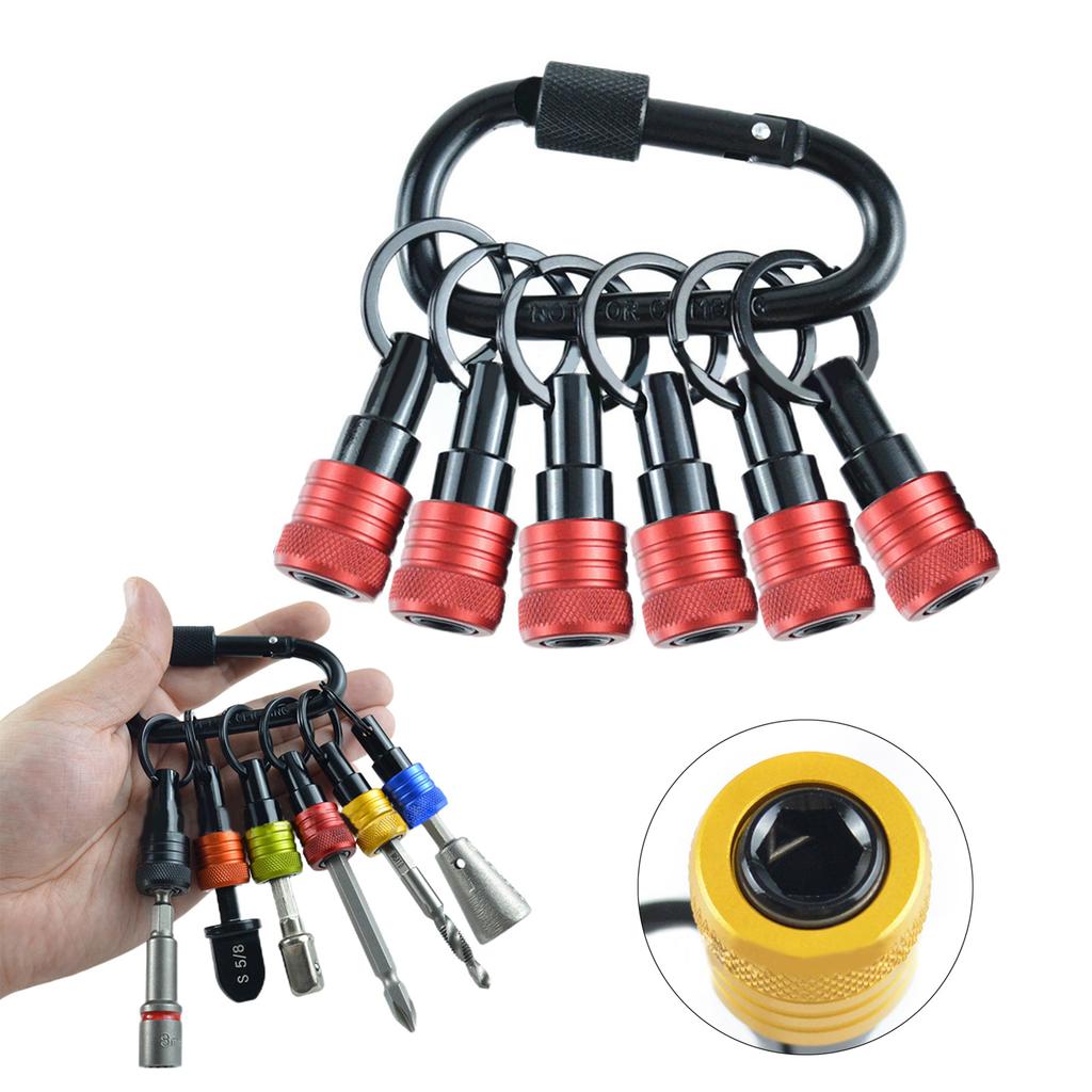 6pcs 1/4inch Hexagonal Shank Socket Bit Holder Set Screwdriver Bit Holder Set Versatile for Easy Storage & Transport
