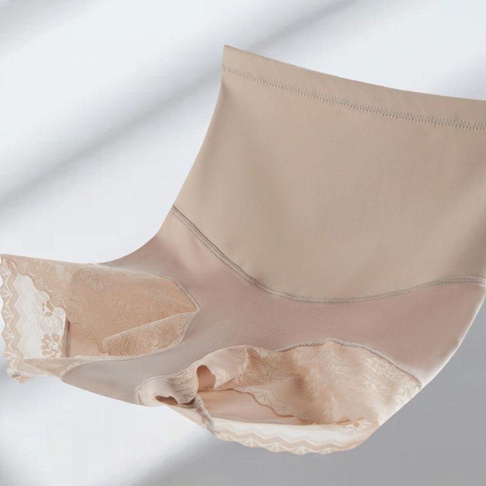 High Waist Tummy Control Panties Lace Trim Shapewear Comfortable Slimming Underwear Women Wear