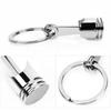 Fashion Engine Auto Car Part Silver Metal Piston Model Alloy Keychain Keyring Keyfob Gifts CLE