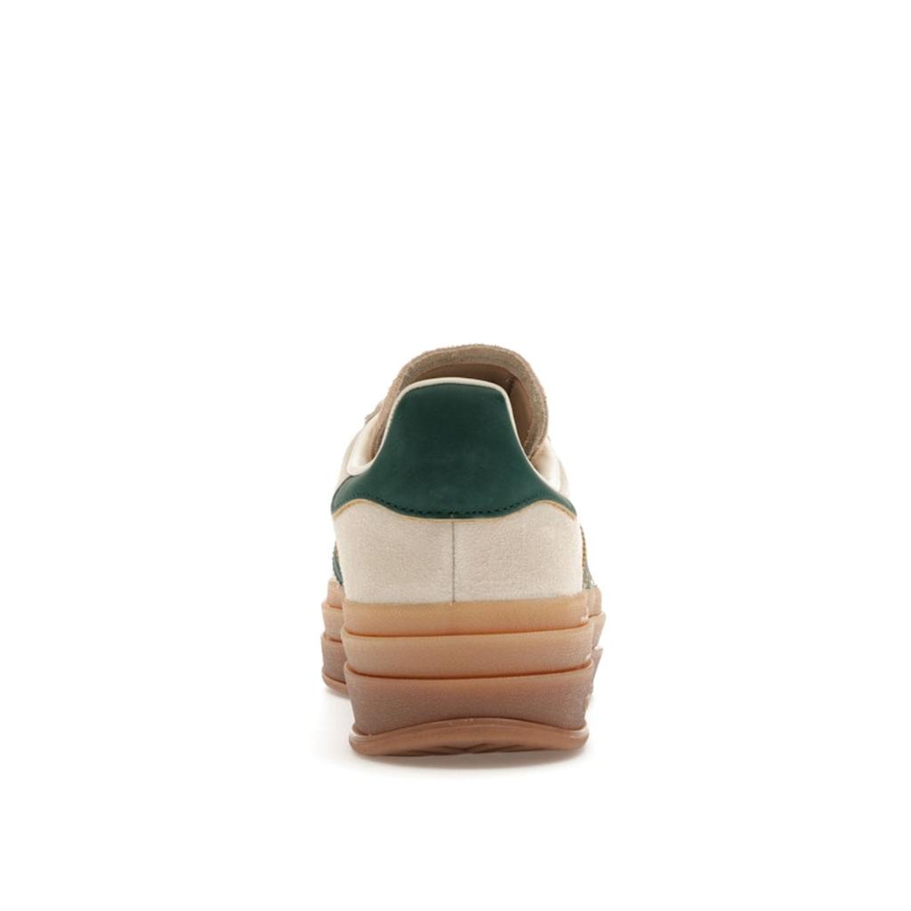 Adidas Gazelle Bold Cream Collegiate Green Женские кроссовки Кремово-белые Magic-Beige ID7056