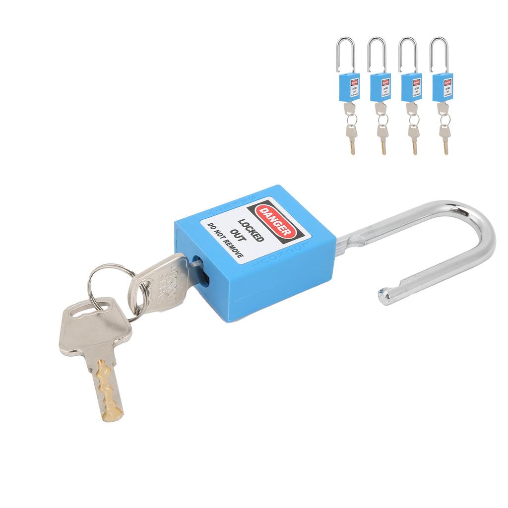 5 комплектов 1,5-дюймовых навесных замков безопасности, стальная балка, изолированный замок с ключами для промышленного оборудования