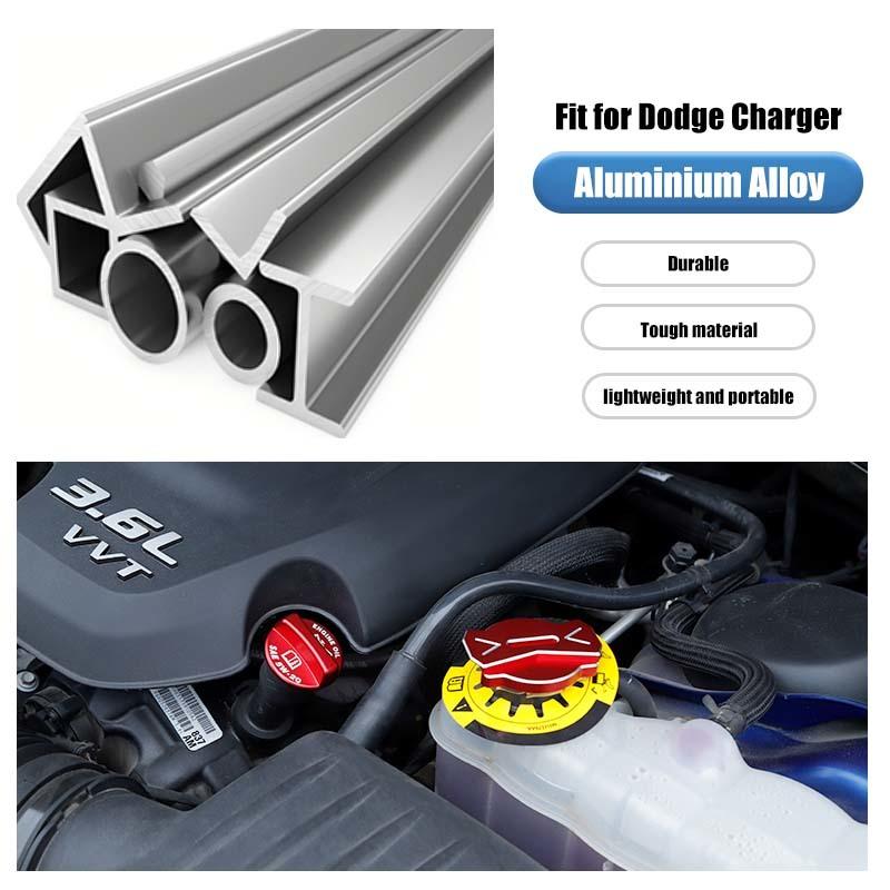 Engine Oil Radiator Decorative Cover Protective Sticker For Dodge Challenger For Dodge Charger 2009 Up For 300C 2012 Up ABS Interior Accessories