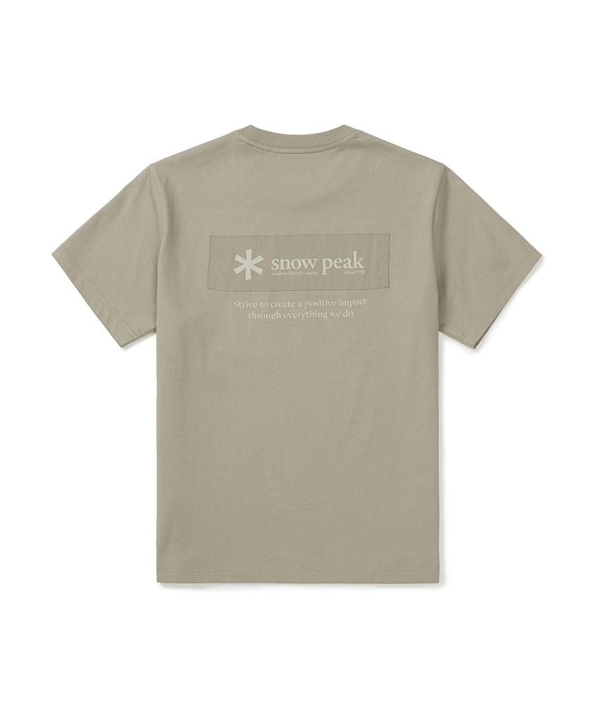 SNOWPEAK APPAREL Футболка с коротким рукавом Aerocool с тканой нашивкой (S25Mmfts24) бежевый