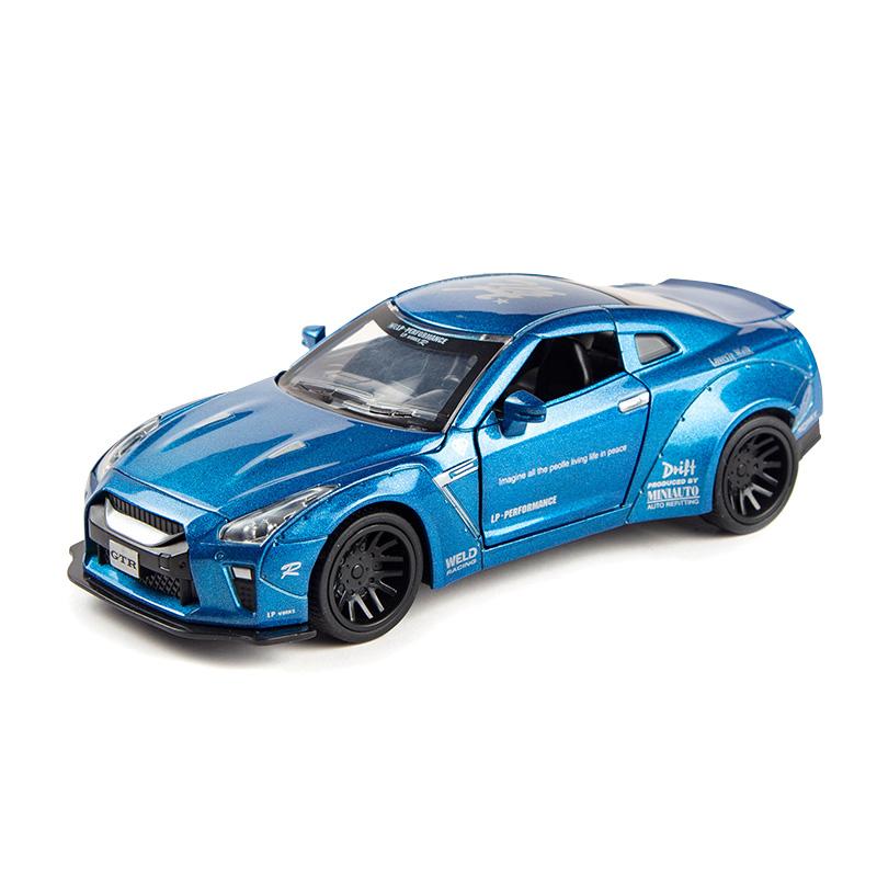 1/32 Nissan Skyline Ares GTR R34 R35 Alloy Sports Car Model Diecast Metal Toy Vehicles Car Model Simulation Collection Kids Gift