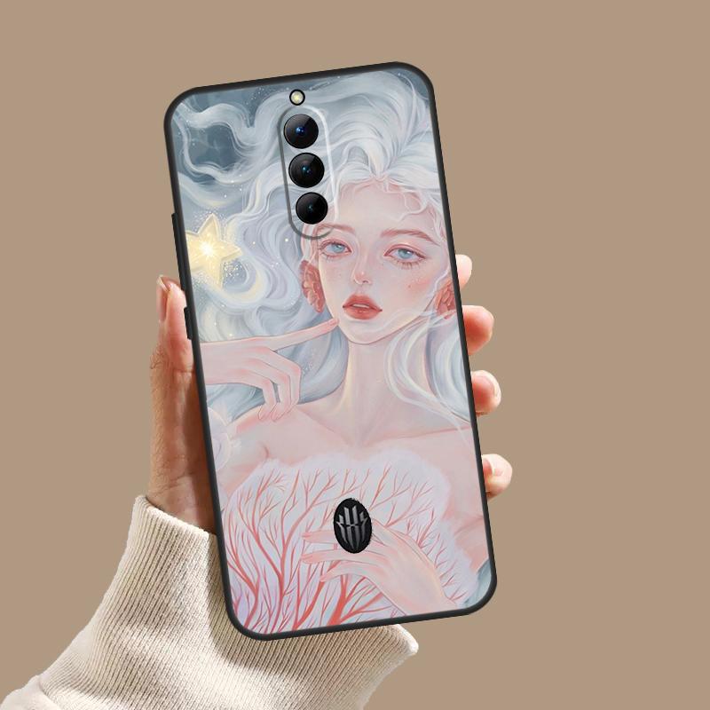 Милый и красивый чехол-раскраска для девочек для ZTE Nubia Red Magic 10 10S 9S 8S 8 9 11 Pro Plus 6 7 6S 7S Pro 5G 6R 10 Air