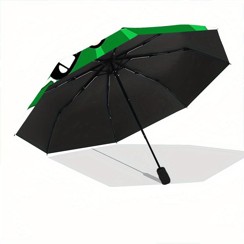 1pc Buttercup Automatic Folding Umbrella - Portable 3-Fold Design, 8-Rib Iron Frame Outdoor Umbrella, Ideal Gift for Fans, Travelers, Daily Use,