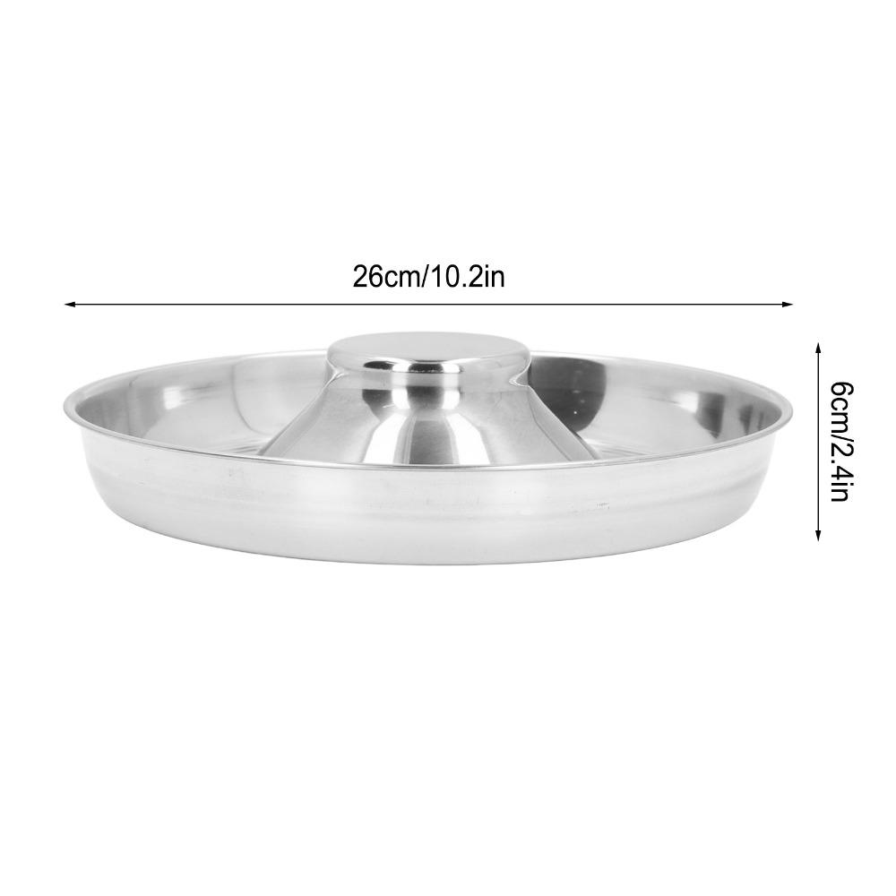 Metal Slow Feeder Pet Bowl 26cm Cat Food Water Bowl Anti Choke Dog Bowl Daily Meal Time