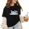 Набор футболок BlackCatT-ShirtKit-TeaCatLoverT-Shirt Классическая-Премиум-Тяжелая футболка с круглым вырезом, Худи-толстовка, Майка для женщин Черная