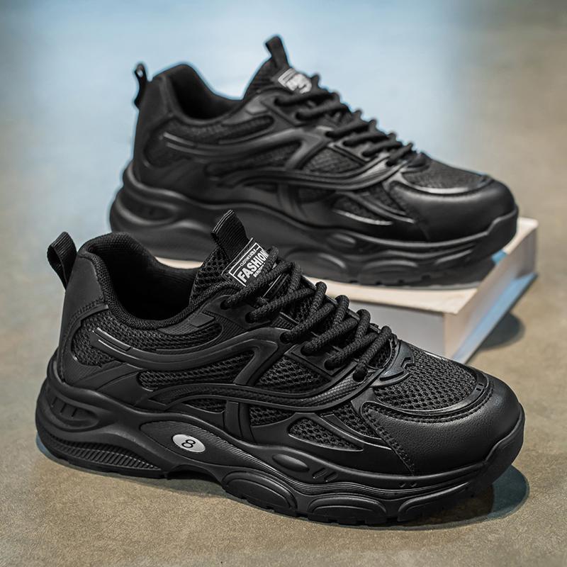 New Fashion Men 's Four Seasons Comfortable Thick Sole Shoes Students BoysTrending Soft Sole Breathable Casual Running Sneakers