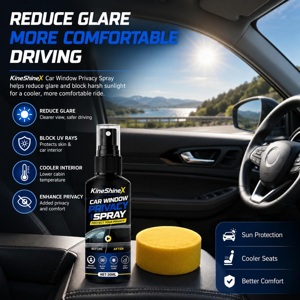 30ml Car Window Anti Peeping Spray, Privacy Protection Coating for Vehicle Side and Rear Glass Reduce Glare