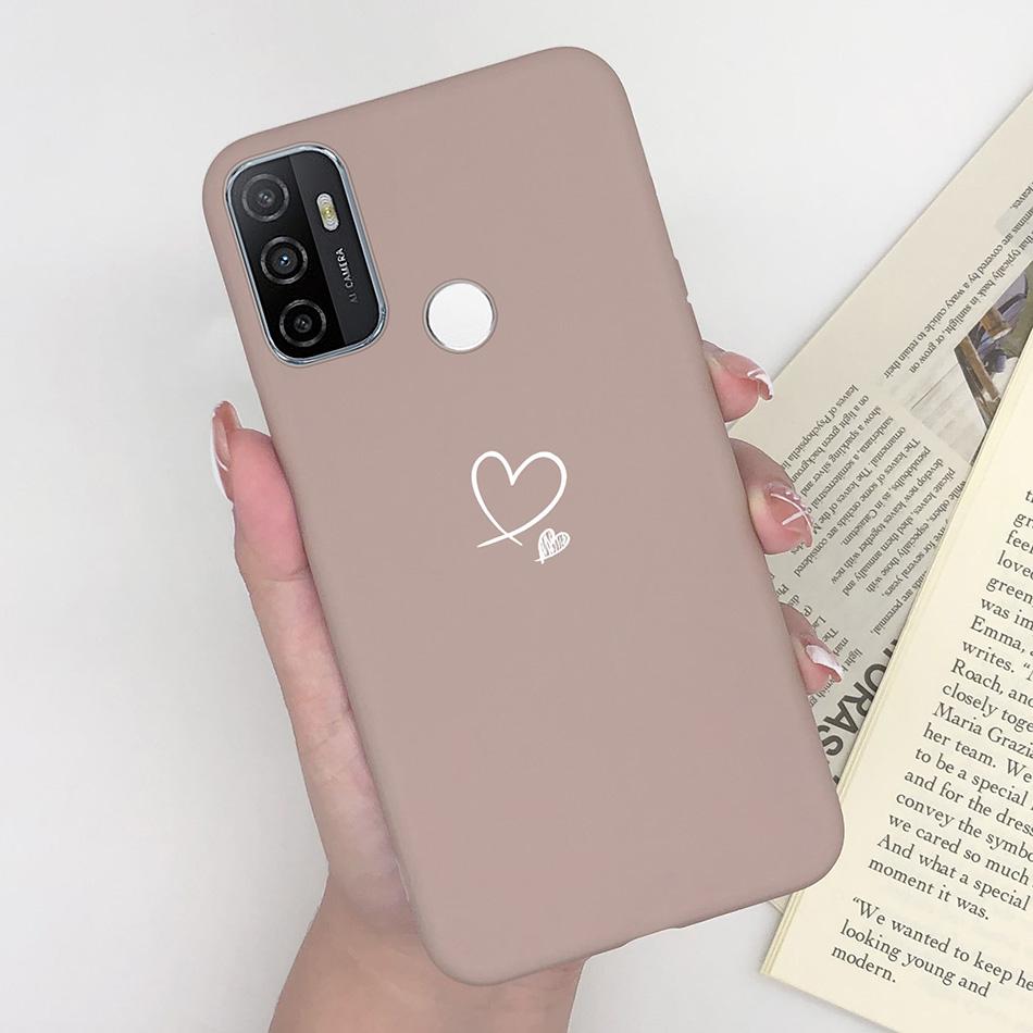 Чехол для OPPO A53S 2020 Мультяшный Coque Сердце Нарисованный Силиконовый Задняя Панель Телефона Для oppo a53s A 53s A53 s oppoa53 2020 Чехол-Ракушка