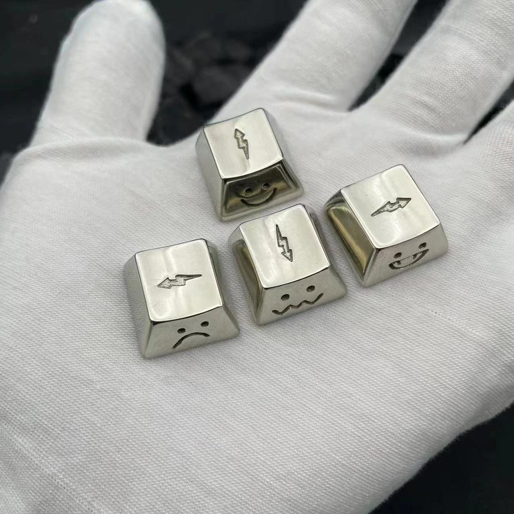 ECHOME Brass Artisan Keycap Custom Old Lightning Translucent Arrow Key Cherry Profile Gaming KeyCap for Mechanical Keyboard