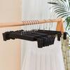 Pants Rack Strong Windproof Telescopic Pants Clip Space-Saving Wardrobe Hanger Organizer for Home Bedroom