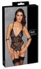 Cottelli Bondage - Sexy Lace Bodysuit with Cuffs and Garters