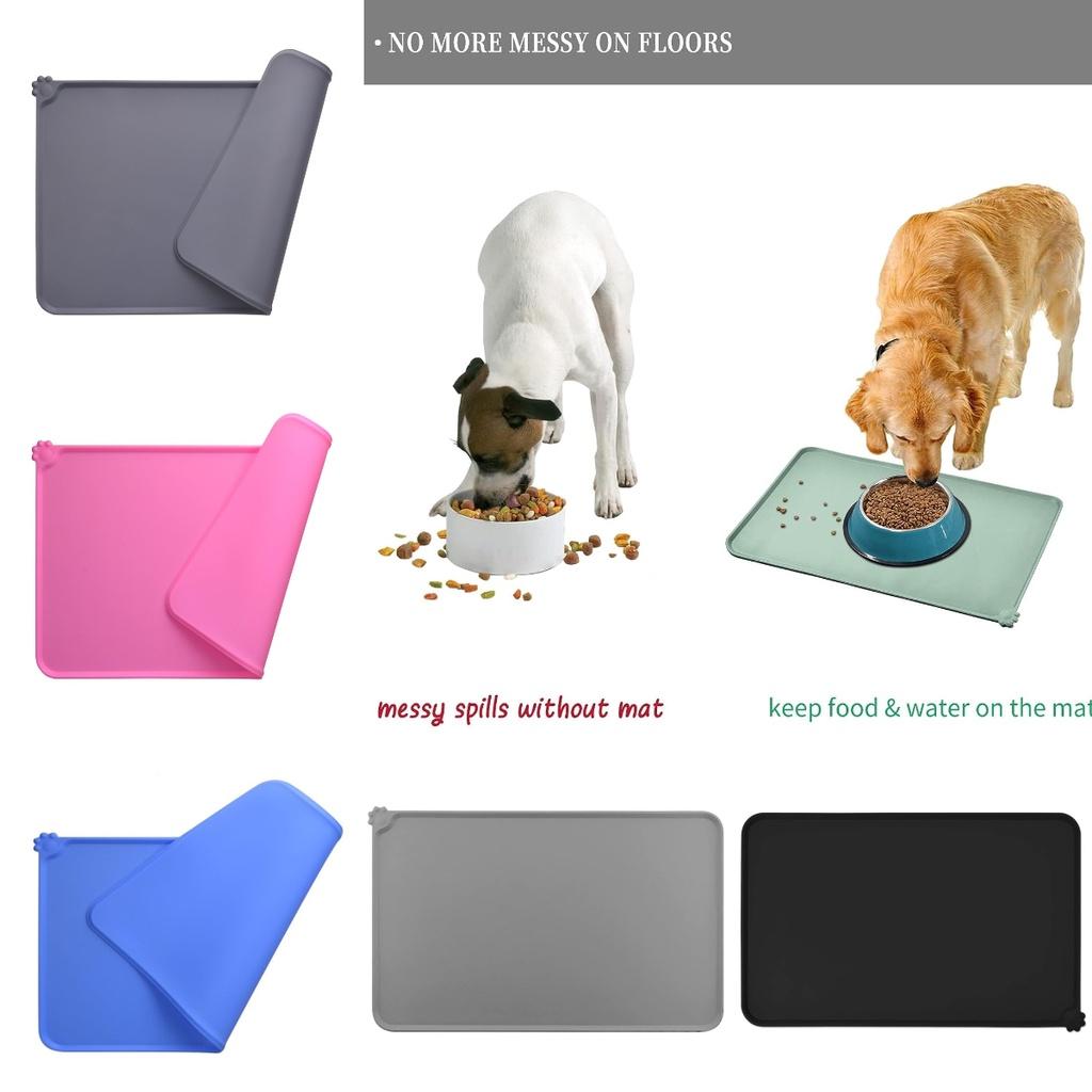 Cat Food Dog Mat Pet Feeding Bowl Placemat Waterproof Non Slip Floors Silicone