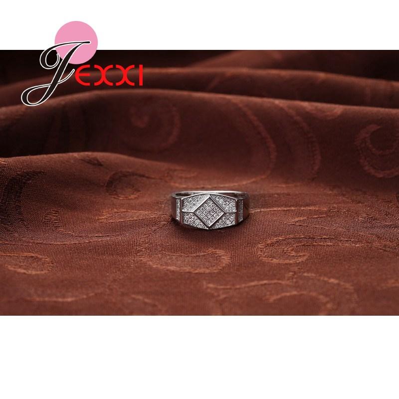 New Product Jewelry Promotion Fashion Geometric Zirconia Rhinestone Women Party Rings High Quality 925 Sterling Silver