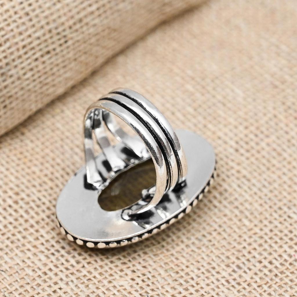 Ювелирное кольцо ручной работы с дымчатым топазом на День Благодарения из стерлингового серебра 925 пробы