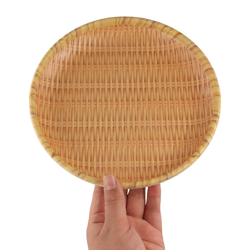 Traditional Imitation Weaving Dinner Plate Classic Snack Plate Fruit Plate Decoration Tray Home