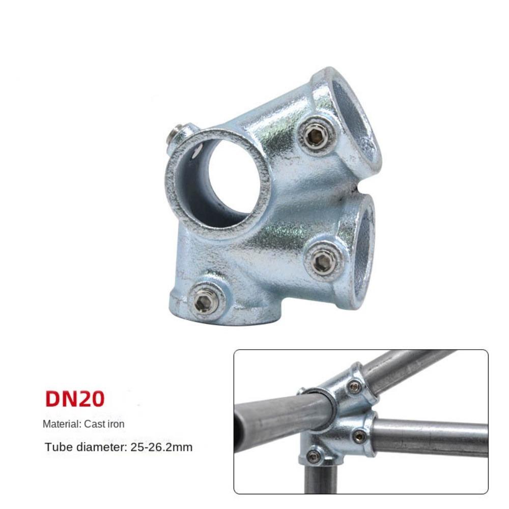 1\2''/3\4" Frame Fasteners Aluminum Alloy Steel Circular Pipe Connector Steel Tube Shelf