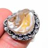 Biwa Pearl Gemstone 925 Sterling Silver Jewelry Ring Size 8