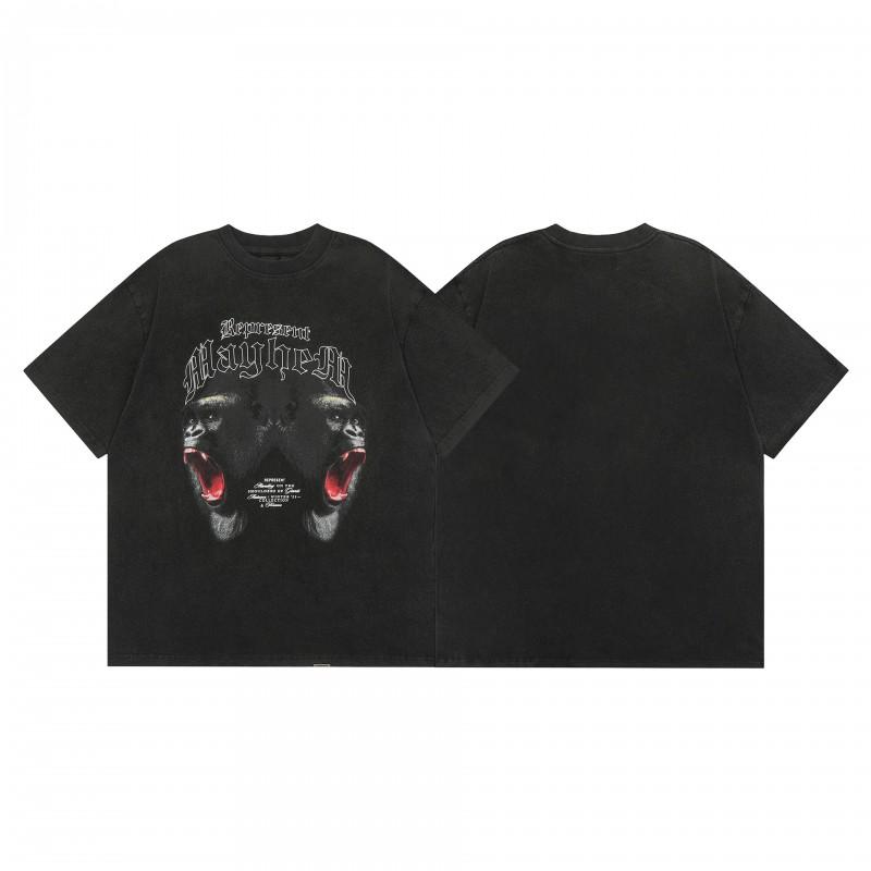Mens Streetwear Graphic Print Crew Neck Short Sleeve T-Shirt Loose Fit Cotton Tee