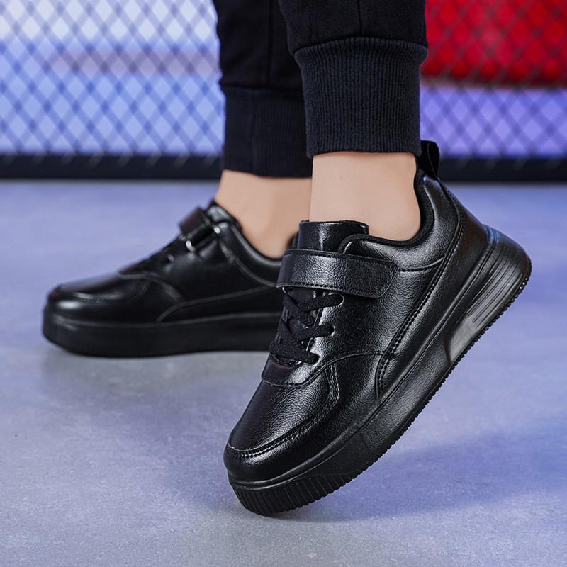Kids Waterproof Leatherette Sneakers With Non-Slip Soft Sole Boys Girls School Outdoor Play