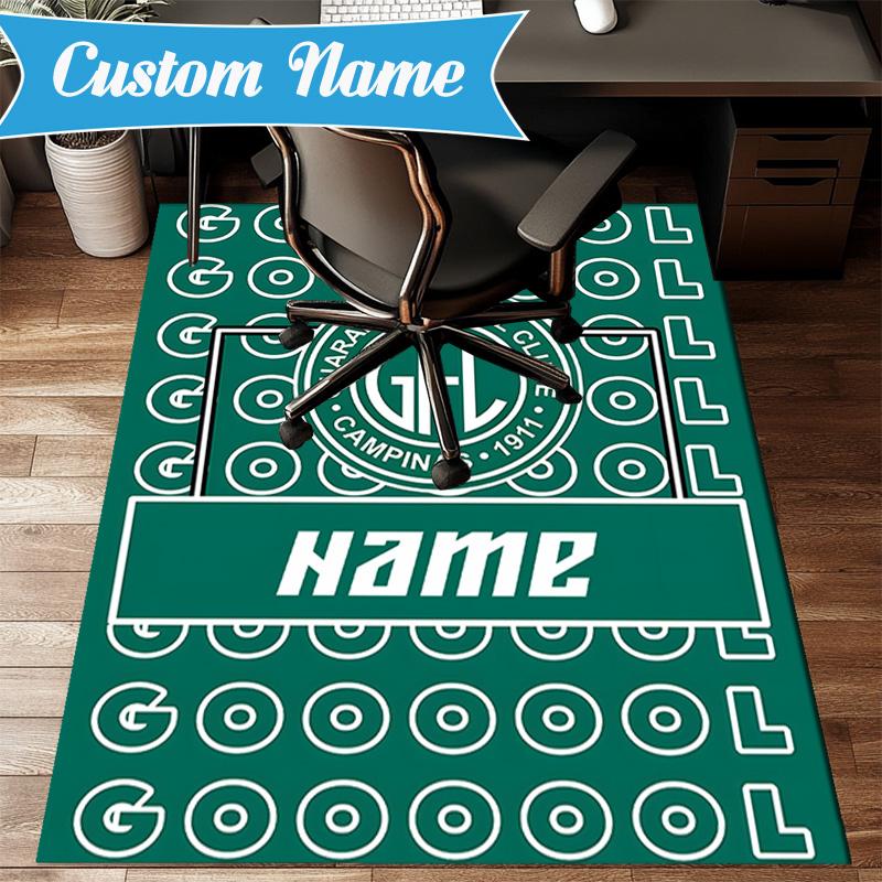 Custom Name Guarani Crest Design Rug Game Carpet, Floor Mat for Bedroom Living Room Entryway Rug, Home Decor Idea Gift for Christmas birthday