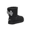 UGG Short Snow Boots With Bow Women Boots Black 1138132-BLK