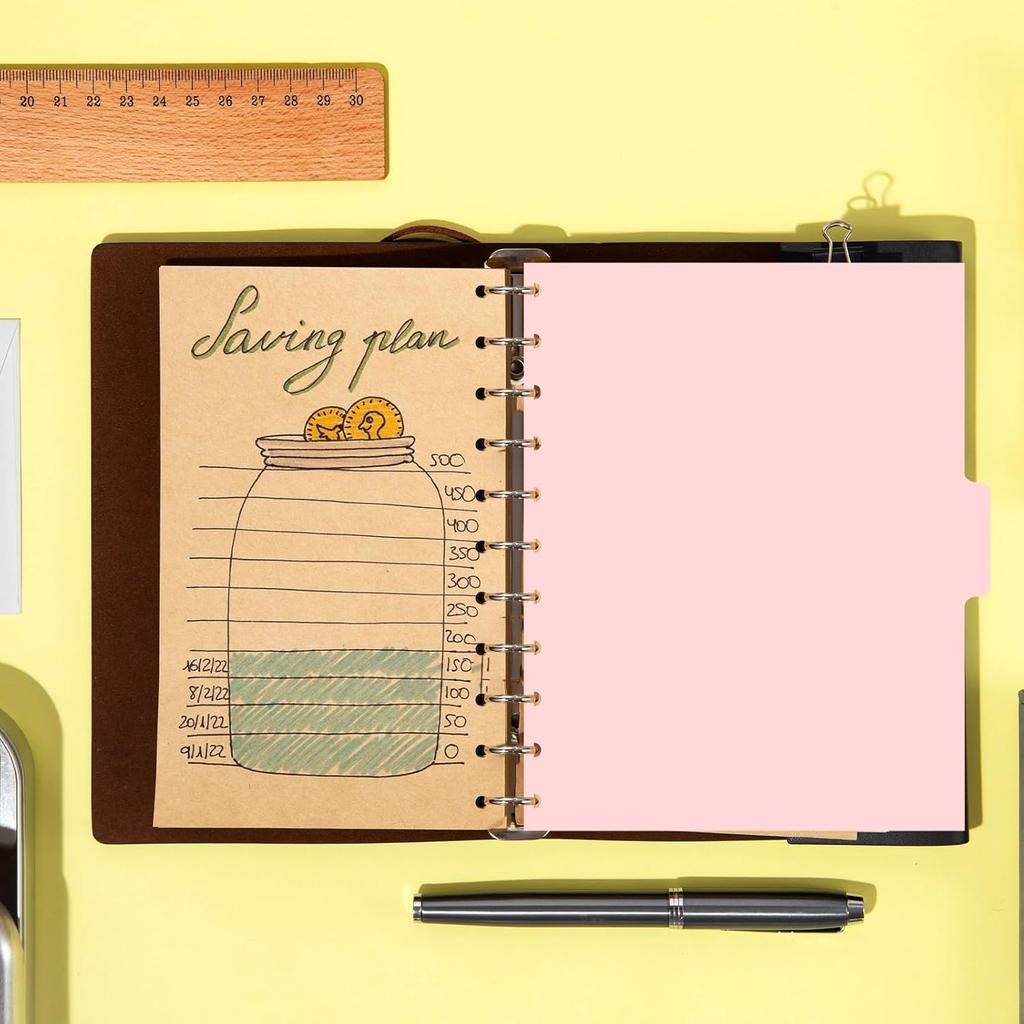 5 Tab DiscBound Disc Dividers, Note Taking System Tab Dividers, Multicolor Planner Accessories for Office, School