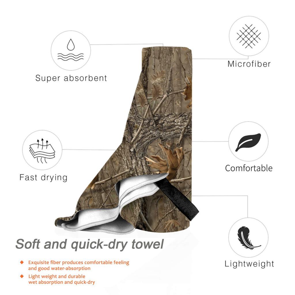 Камуфляж настоящий дерево realtree охотничий камуфляжный рисунок Пляжное полотенце Мягкое микрофибра Быстросохнущее Впитывающее Быстрые полотенца Для плавания
