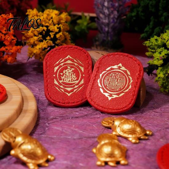 Chinese Culture Collectible Golden Turtle Feng Shui Ornament with Faux Leather Sleeve, Handmade Prosperity Wealth Talisman for Luck And Prosperity,