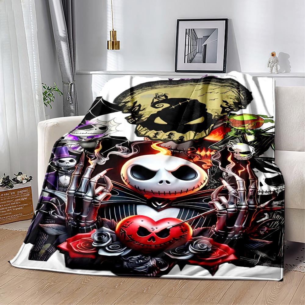 Christmas Nightmare Blanket Durable Comfort Perfect for Bed Seaside Couch All-Season Use Playful Design Ideal Gift for Friends Family Couples Picnic