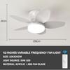 Variable Frequency Ceiling Fan Lamp Six Wind Speeds Adjustable Electric Fan Light Three Color Dimming Mobile Phone Control Fan