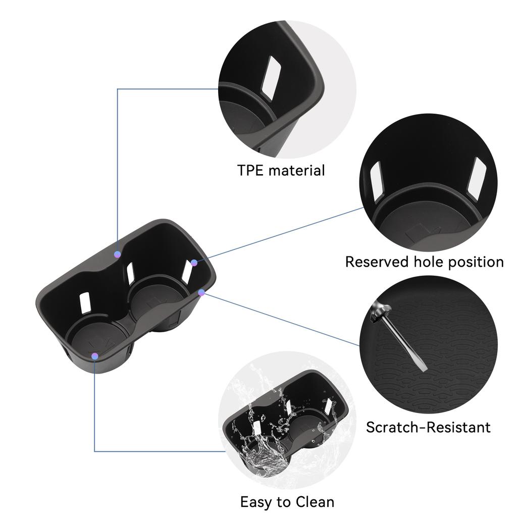 Для BYD Sealion 7 2025 2025 Подстаканник Лоток для хранения Аксессуары для интерьера Амортизирующий Центральный подлокотник Бокс для стаканов TPE Организация