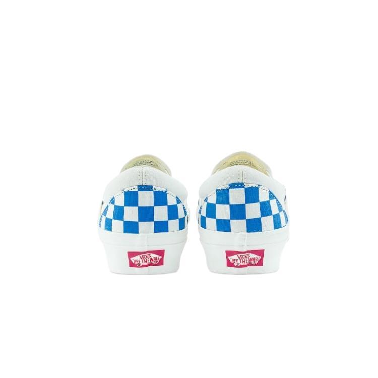 Vans Mte Slip-On Reissue Checkerboard Slip-On Low Top Canvas Shoes Unisex Sneakers Blue White VN000CWA0H7