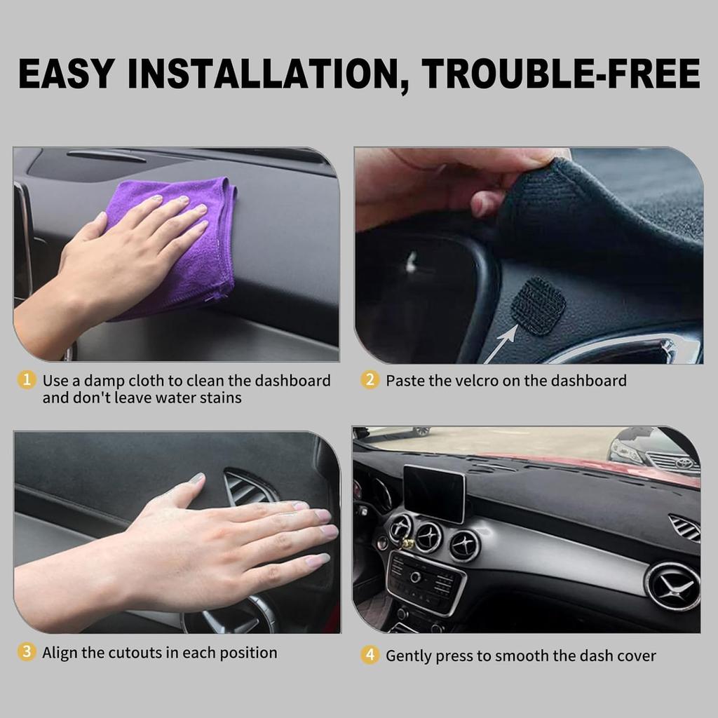 Dash Cover  Fit For Nissan Altima 2005 2006 Dashboard Cover Mat Pad (05-06 Black)