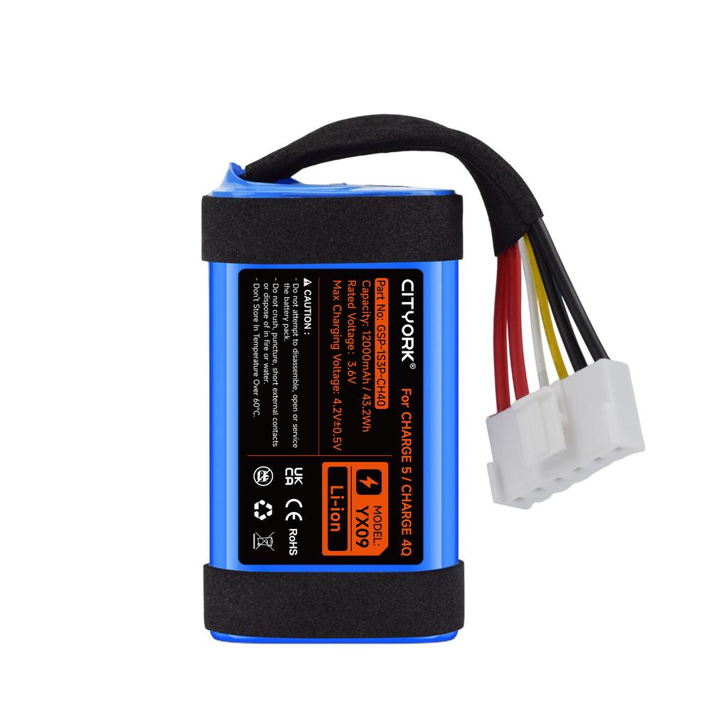 Аккумулятор 12000 мАч для громкоговорителя JBL Charge 5 / Charge 4Q версия Беспроводной Bluetooth-динамик GSP-1S3P-CH40 Батарея