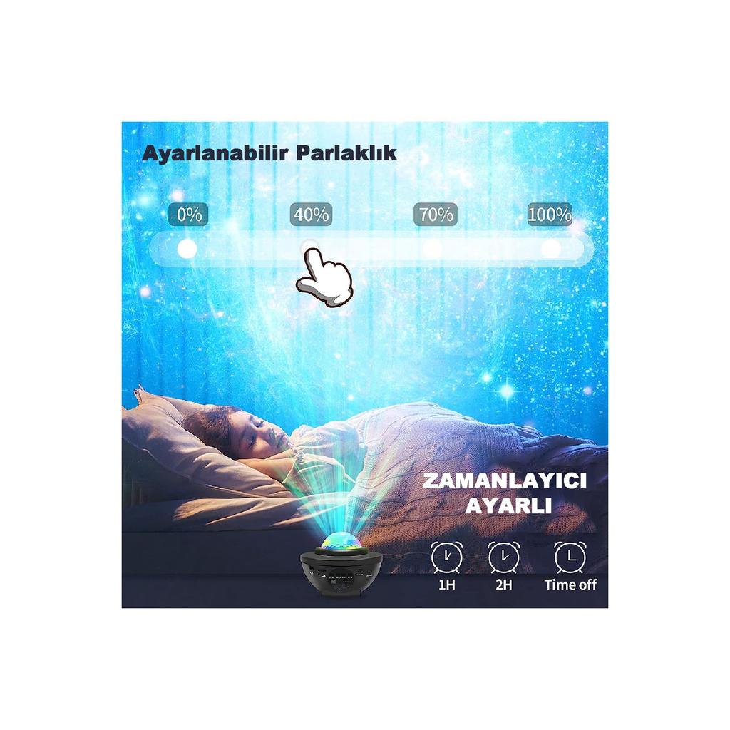 Проектор Ночник Bluetooth-динамик Bluetooth-лазерный свет Звуко-реактивный динамик Диско-лампа