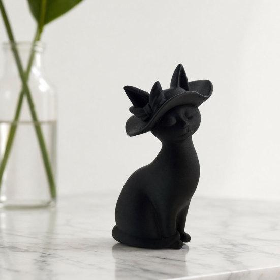 3D-печатная фигурка кошки Yousheng, Минималистичная современная элегантная скульптура кошки, Маленькая коллекционная статуэтка животного для полки стола
