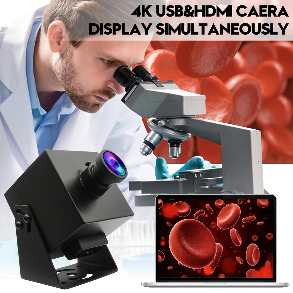 ELP 4K HDMI USB камера широкоугольная ПК камера для монитора компьютера одновременный вывод мини UVC веб-камера 2X цифровой зум 8 МП USB камера безопасности степень